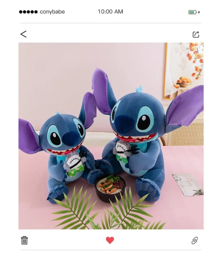 35/45/60cm Big Size Stitch Disney Anime Plush Stuffed Doll Kawaii Room Decorated with Plushies Pillow Ornaments Holiday Gifts