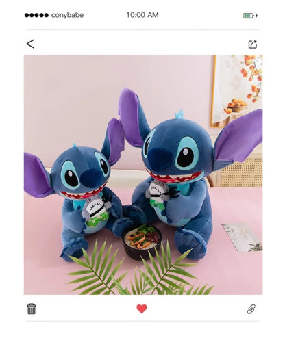 35/45/60cm Big Size Stitch Disney Anime Plush Stuffed Doll Kawaii Room Decorated with Plushies Pillow Ornaments Holiday Gifts