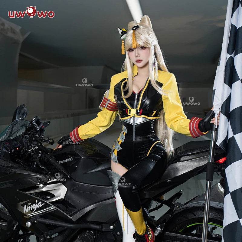 LAST BATCH UWOWO Genshin Impact Fanart Ningguang Auto Racing Suit Cosplay Costume
