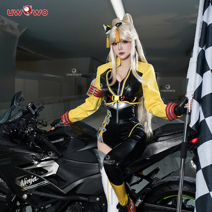 LAST BATCH UWOWO Genshin Impact Fanart Ningguang Auto Racing Suit Cosplay Costume