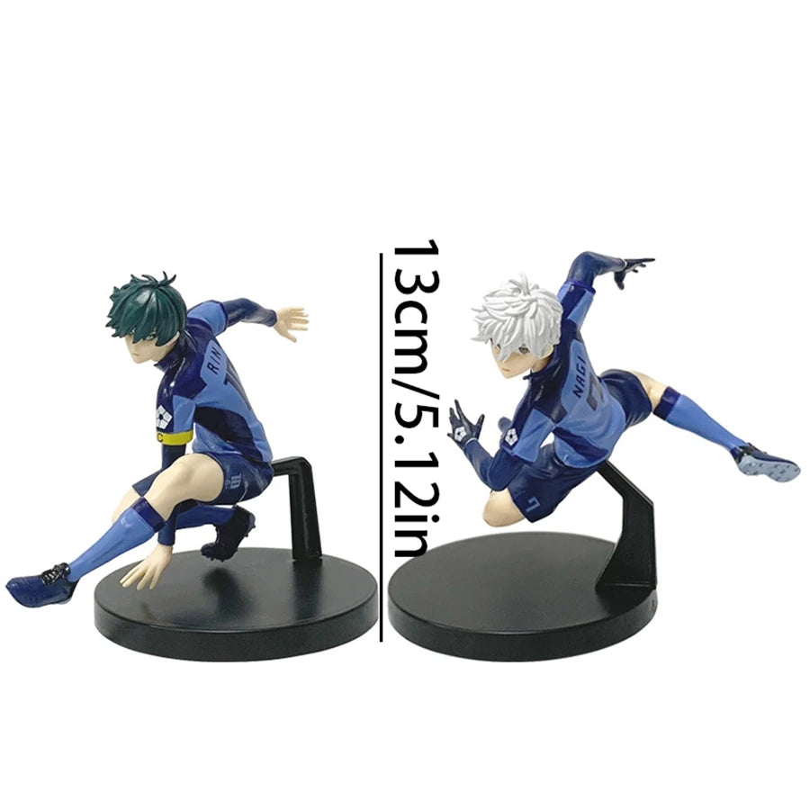 14cm Blue Lock Nagi Seishirou Action Figure Full Dress Mikage Reo Room Decoration Collectible Model Toy - 13cm 2PCS