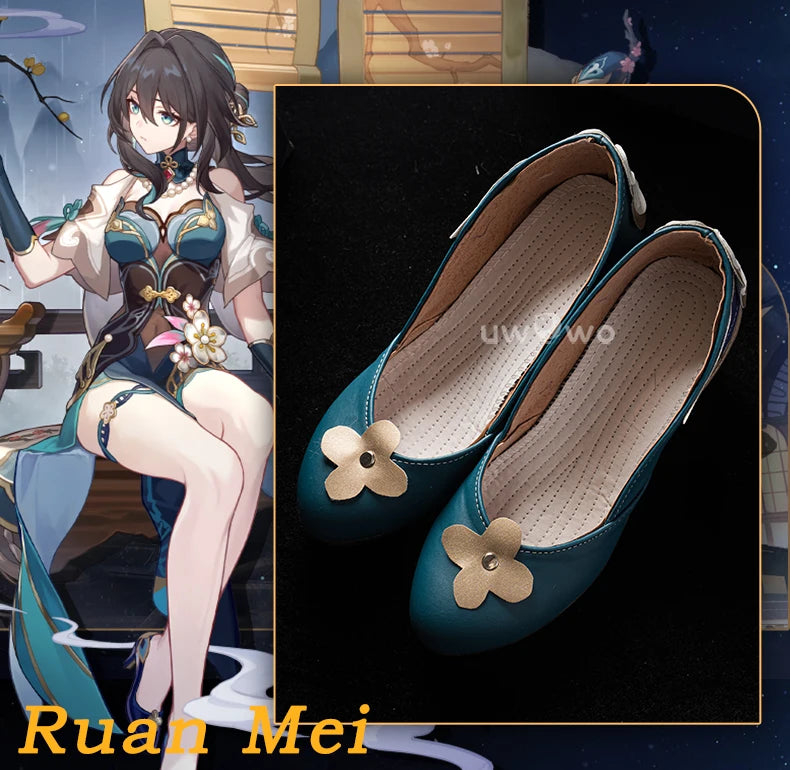 UWOWO Honkai Star Rail Ruan Mei RuanMei HSR Cosplay Shoes