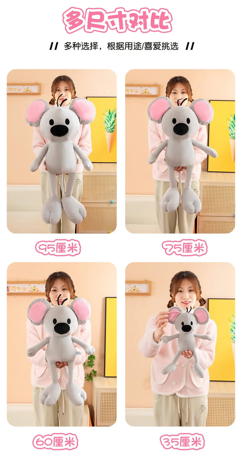 Cute Garfield Xiao Zhi Plush Toy Lovely Squeaky Mouse Stuffed Animal Cartoon Keychain Gift for Kids Birthday Xmas Present Soft