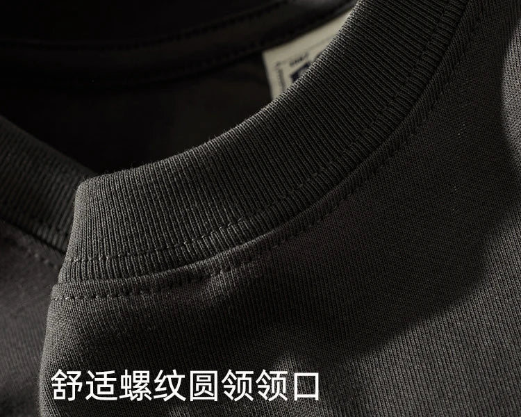 Summer New American Retro Sleeveless O-neck Soild Color T-shirt Men's Fashion 100% Cotton Washed Old Casual Sports Vest Tops