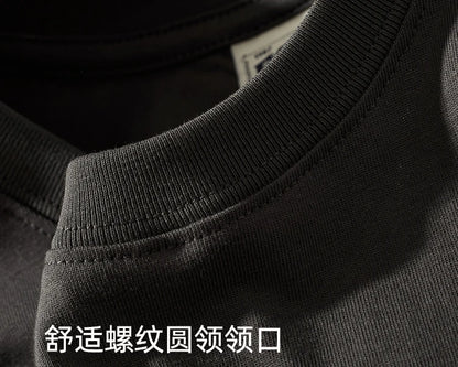 Summer New American Retro Sleeveless O-neck Soild Color T-shirt Men's Fashion 100% Cotton Washed Old Casual Sports Vest Tops