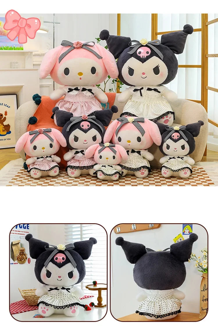 Sanrio Big Size 80cm Cute Kuromi My Melody Soft Stuffed Sofa Body Throw Pillow Plush Toys Dolls Kawaii Room Decor Holiday Gifts