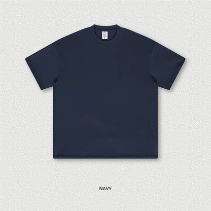 ZODF New 2025 Heavy Weight 305gsm Solid Cotton T Shirts For Men Unisex Summer Oversized Noshrink Basic T-Shirt Brand Tops HY0475