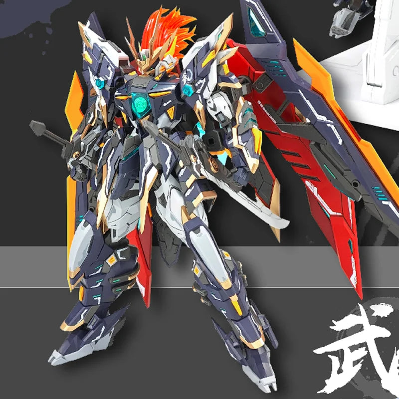 1/100 Scale SNAA Assembly Model Kit Wu Huang YR-03 Mecha with Water Slide Decals Display Base & Full Frame Backpack