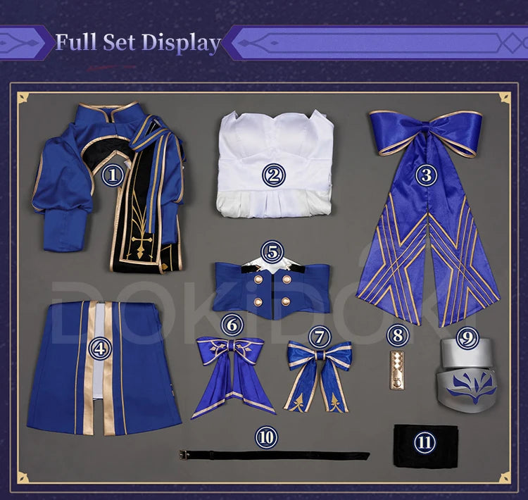 IN STOCK Saber Cosplay Costume Game Honkai: Star Rail x Fate Stay Night【S-2XL】DokiDoki-R Halloween Saber Costume Plus Size