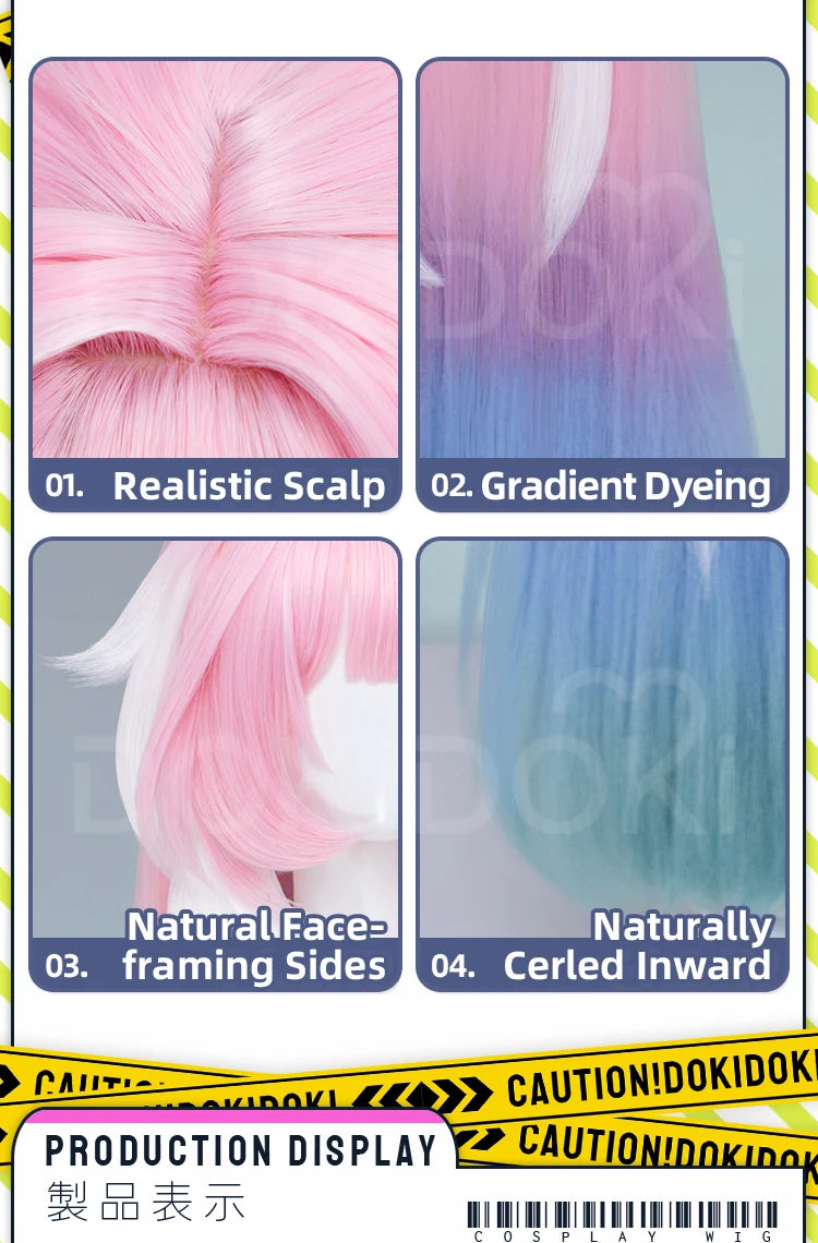 IN STOCK Evernight Cyrene Dan Heng Wig Game Honkai: Star Rail DokiDoki Dan Heng Permansor Terrae Horns Cyrene 120cm Wig