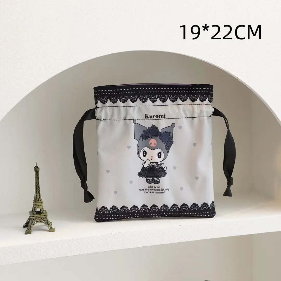 Sanrio Series Cosmetic Case Bundle Pocket Handbag Kawaii Kulomi Storage Bag My Melody Cute Bag