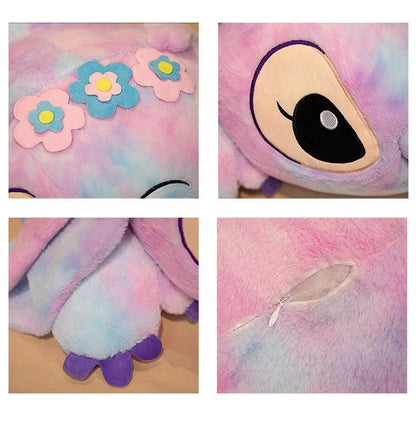 New Disney Lilo and Stitch Plush Toys Cartoon Anime Plushie Purple Pink Angel Dolls Pillow Soft Stuffed Xmas Gift for Children