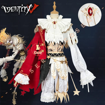 iCoser Identity V Hullabaloo Brightest Star Cosplay Costume Wig Mike Morton Uniform Hat Ring Halloween Party Women Men Carnival