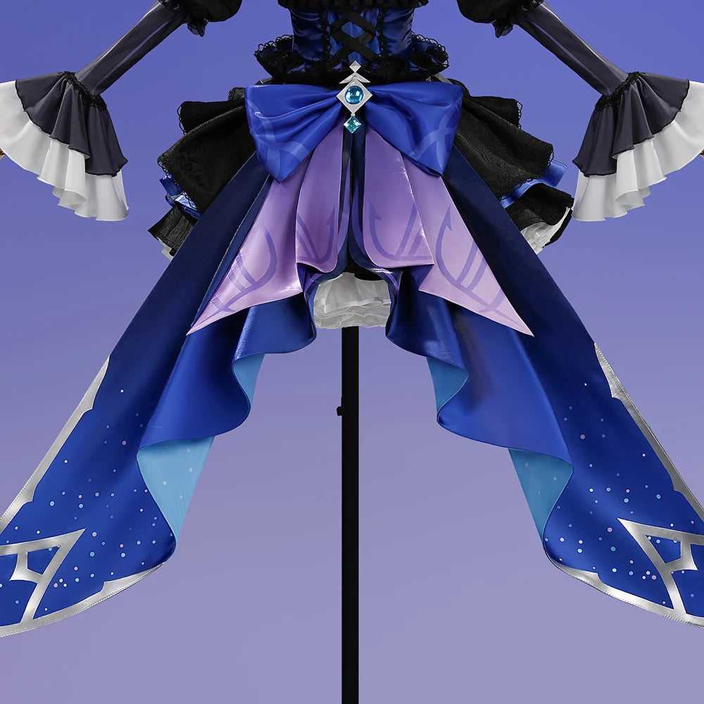 Genshin Impact Wonderland Manekina Cosplay Costume Candlelit Revelry Dress Hat Halloween Party for Women Girls Role Play Outfit