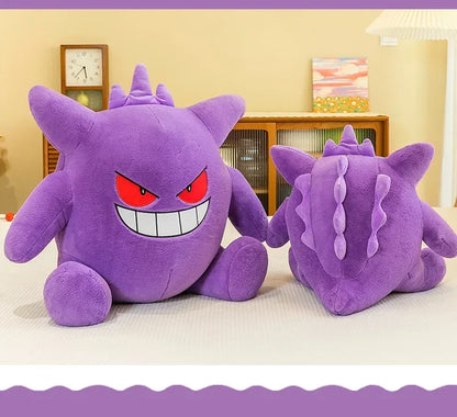 30/80cm Pokemon Gengar Stuffed Plush Toys Cartoon Cute Anime Dolls Huge Purple Pokémon Plushie Pillow Birthday Gift for Kids