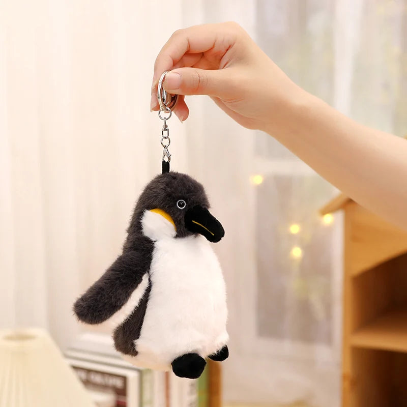 ZU 15-35cm Cute Antarctic Animal Emperor Penguin Plush Toy Soft Plushies Keychain Home Decor Fluffy Penguin Doll