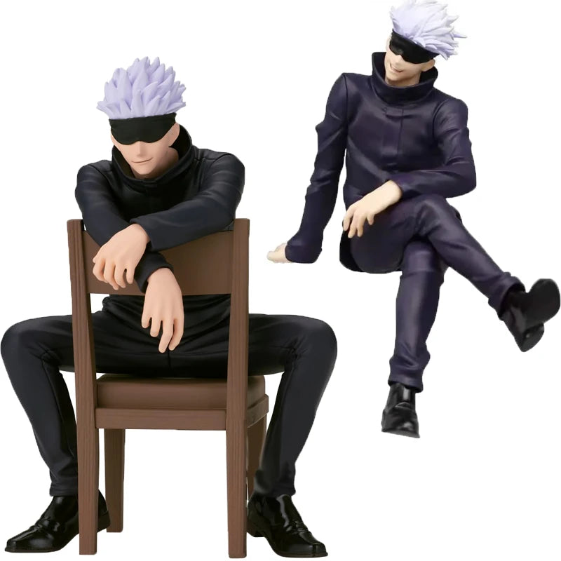 New Gojo Satoru 10CM Anime Jujutsu Kaisen Action Figure Itadori Yuji Seated Noodle Stopper Model Toys Japanese Dolls Hobbies 