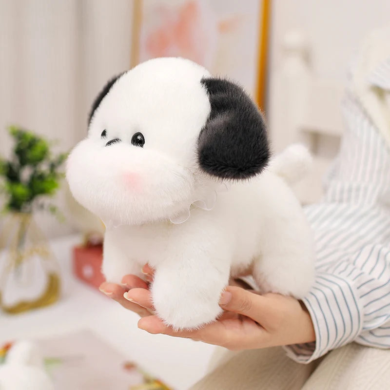 ZU Kawaii Teddy Pets Lifelike Fluffy Puppy Soft Doll Cute Small Chow Pomeranian Corgi Yorkie Dog Plush Toys Gift For Girl