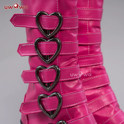 UWOWO Draculauraa Cosplay Boots Shoes Vampiree Spiderwebb Cape Berett Gothicc Dress Cosplay Shoes Boots