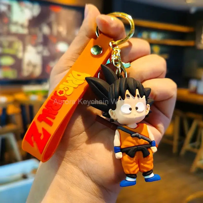 New Anime Dragon Ball Keychain Z Super Saiyan Son Goku Bulma Broly Piccolo Majin Buu Series Car Pendant Keyring Kids Toys Gifts