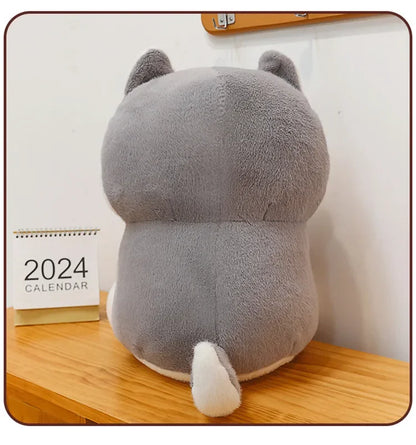 New 35-55cm Cute Husky Bone Hugging Cloth Doll Dog Plush Toy Erha Doll Giving Children Birthday Gift Pillow Indoor Decorations