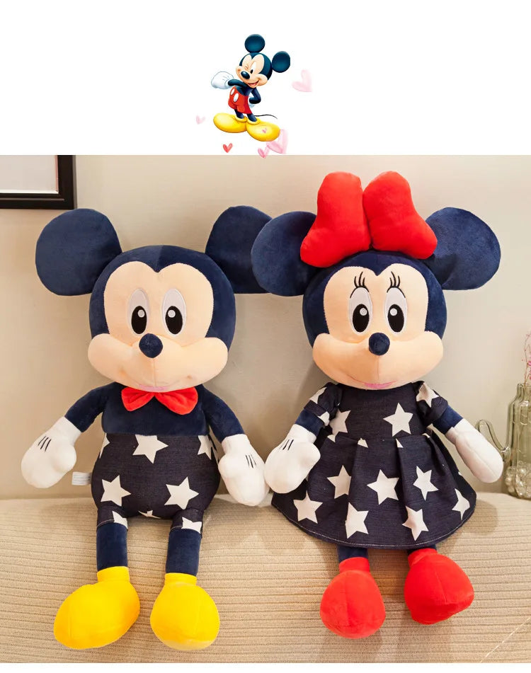 Disney 95cm Plush Star Mickey Minnie Toy Large Couple Mickey Mouse Pillow Kids Stuffed Doll Birthday Xmas Gift for Children