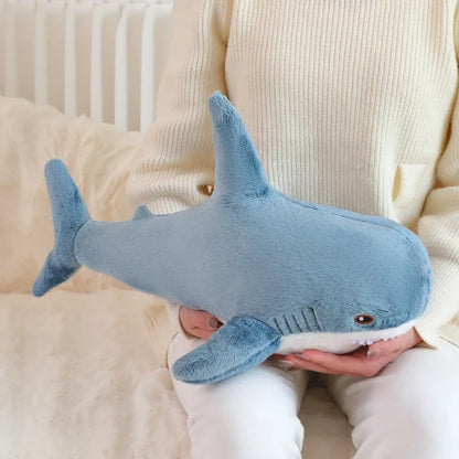 55-140cm Stuffed Lifelike Shark Plush Toy Stuffed Headed Shark Fierce Sea Animals Hug Throw Pillow Cushion for Boy Birthday