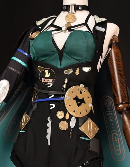 Zenless Zone Zero Lucia Cosplay Costume Wig Uniform Cloak Headwear Tail Spook Shack Halloween Party for Women Girls Role Play