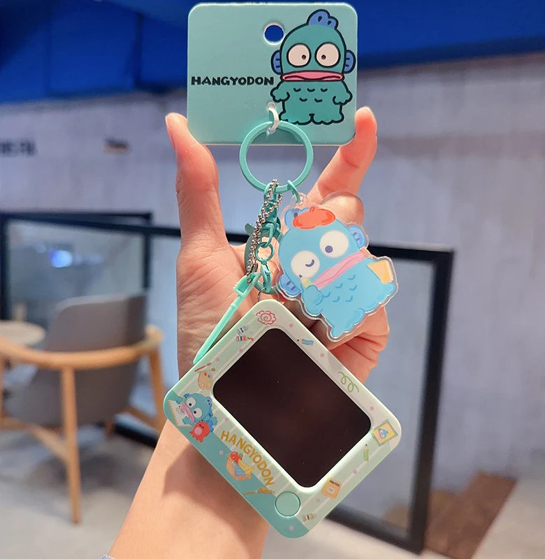 Genuine Sanrio Hello Kitty Kuromi Melody Pachacoo Cinnamoroll Hangyodon Gudetama Writ Boar Graffiti Toy Keychain Birthday Gift