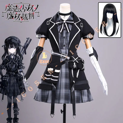 Game Magical Girl Witch Trials Nanoka Kurobe Cosplay Costume Wig Uniform Hat Headwear Halloween Party for Women Girls Carnival
