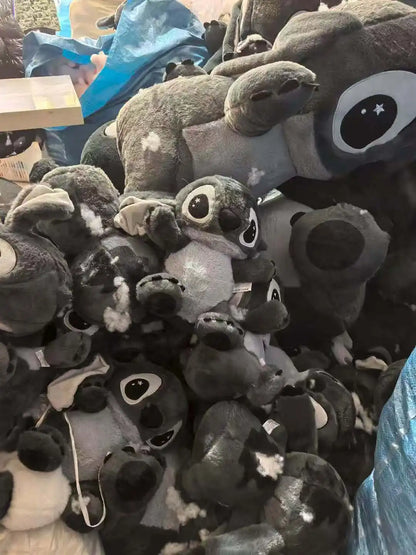 Disney Lilo & Stitch Scrump Plush Toys Grey Kawaii Anime Plushie Dolls Stitch Soft Stuffed Pillows Christmas Gifts for Childrens