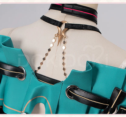 Ciaccona Cosplay Costume Game Wuthering Waves【XS-3XL】DokiDoki-N Women Green Dress Ciaccona Costume Plus Size