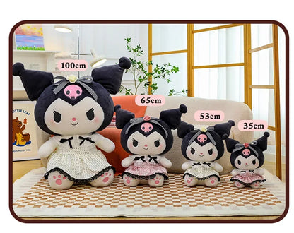 Sanrio Big Size 80cm Cute Kuromi My Melody Soft Stuffed Sofa Body Throw Pillow Plush Toys Dolls Kawaii Room Decor Holiday Gifts