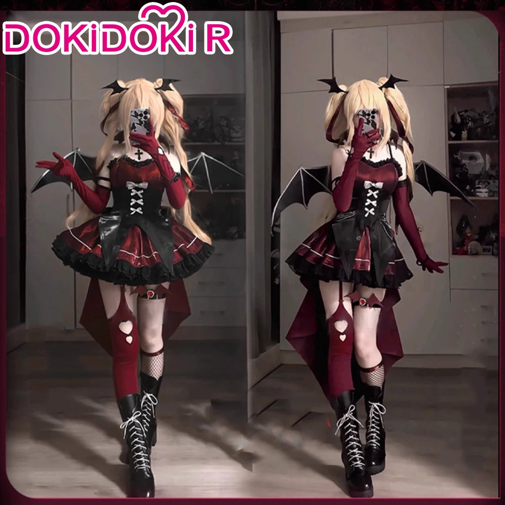 Tsukiyomi Utau Doujin Cosplay Costume Anime Shugo Chara! DokiDoki-R Halloween Devil Angel Utau Cosplay