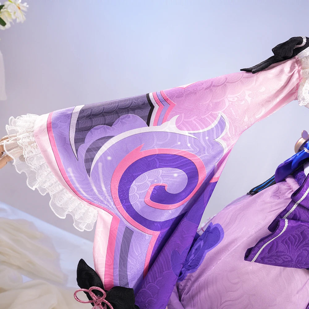 iCoser Genshin Impact Yumemizuki Mizuki Cosplay Costume Wig Dress Headwear Tail Natlan Halloween Party for Women Girls Cos Props
