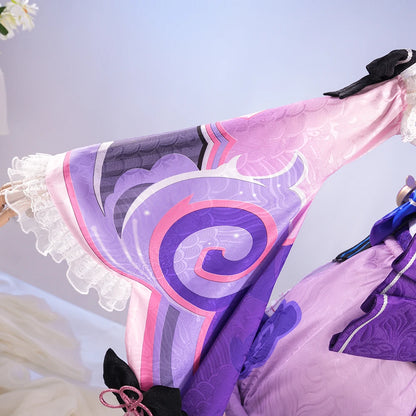 iCoser Genshin Impact Yumemizuki Mizuki Cosplay Costume Wig Dress Headwear Tail Natlan Halloween Party for Women Girls Cos Props