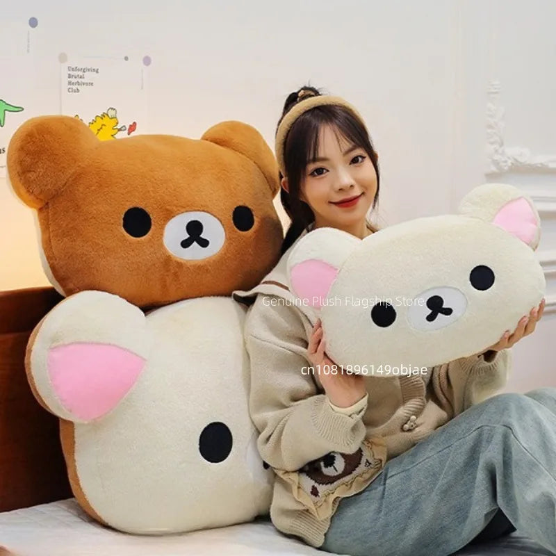75CM Big Size Rilakkuma Kawaii Cartoon Anime Plush Stuffed Doll Room Decoration Plushies Pillow Cute Peluche Ornaments Gifts