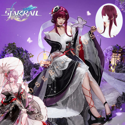 Honkai Star Rail Kafka Cosplay Costume Wig Uniform Headwear Stellaron Hunters Astral Express Halloween Party Women Grils Props