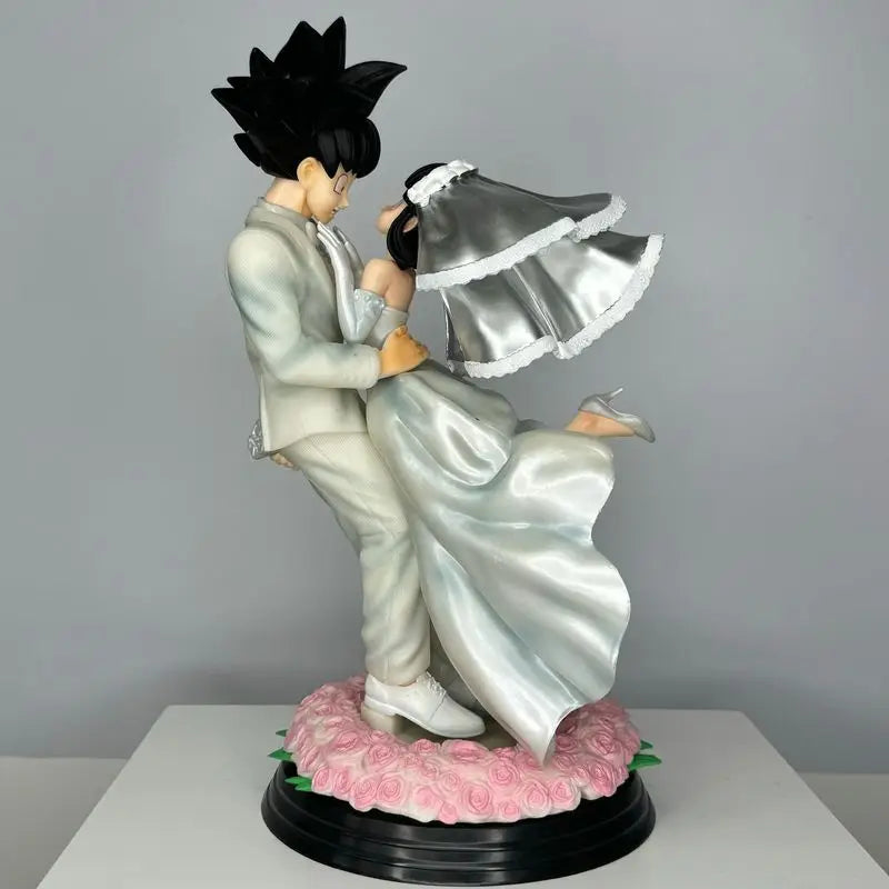 New Hot Dragon Ball Goku Wedding Statue Anime Figure Model Collectible Desktop Decoration Ornament Gifts For Couples