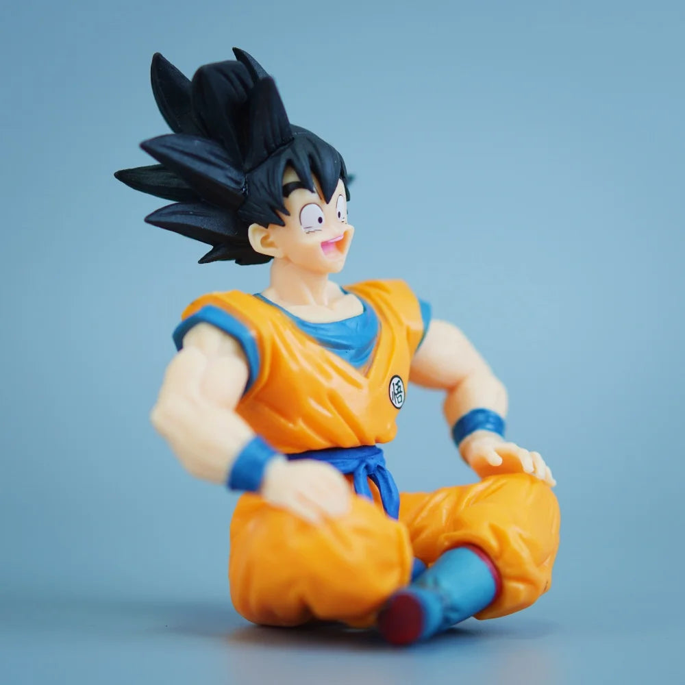 11cm Anime Dragon Ball Goku PVC Action Figure Statue Desktop Ornament Model Toy Gift