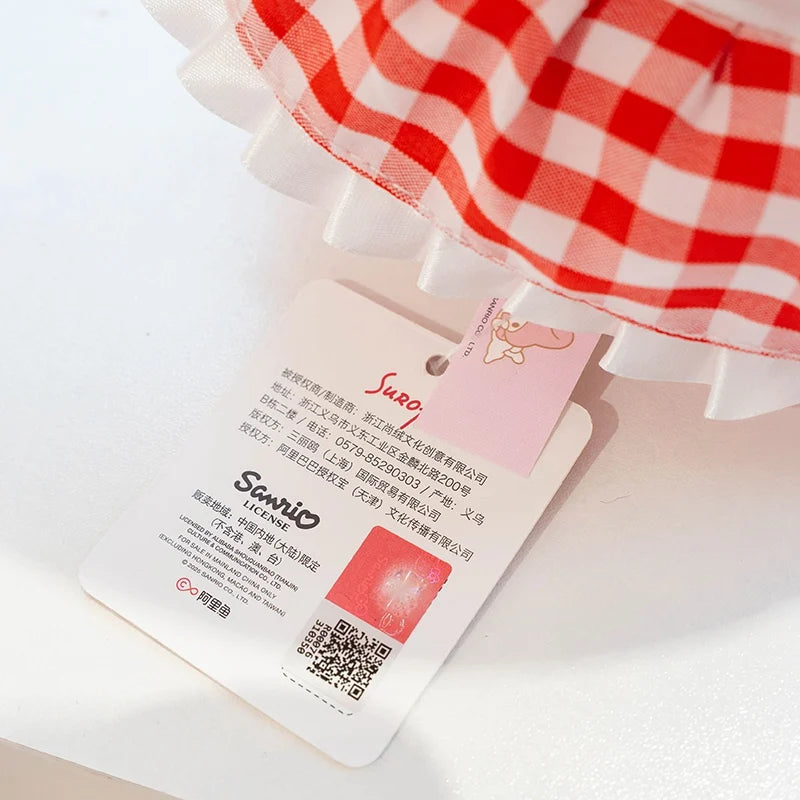 Sanrio Cartoon Plush Toy Kawali Strawberry My Melody Soft Stuffed Doll Pendant Keychain Toys Girl Kids Xmas Gift