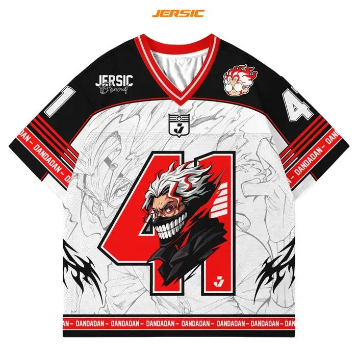 41 Jersey Dandadan Okarun  Anime Series Jersey Korean Style Kpop Baseball Hockey Oversize T-shirt Anime Daily Unisex Tops Tee