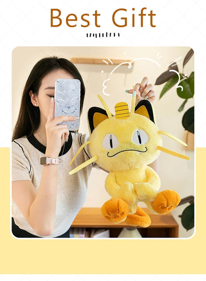 35/70cm Meowth Pokemon Plush Toys Large Anime Doll Cute Pillow Cartoon Giant Pokémon Plushie Stuffed Gift for Kids Christmas