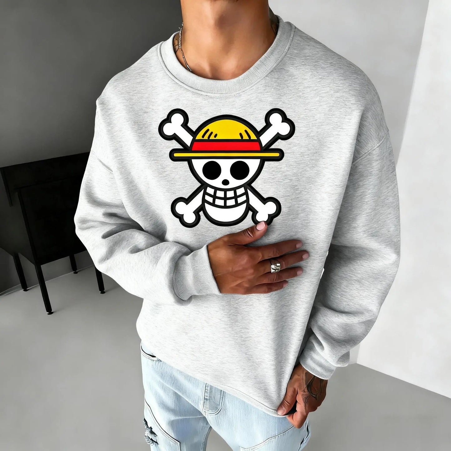 Unisex One Piece Pullover Hoodie Men Women Long Sleeve Sweatshirt Streetwear Anime Graphic Print Hip Hop Sweater Top Autumn New