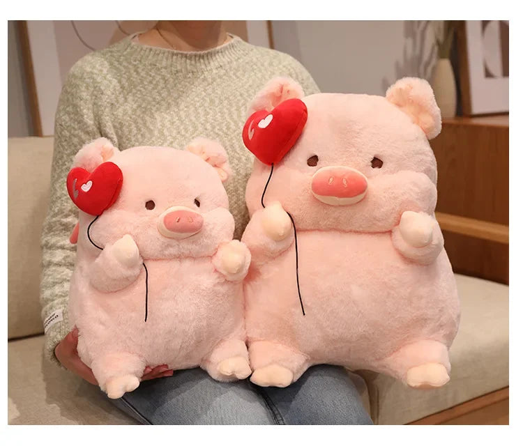 New 30-55cm Cute Cartoon Angel Pig Plush Toys Lovely Fat Piggy Stuffed Doll Red Heart for Girls Lovers Valentine's Day Gifts