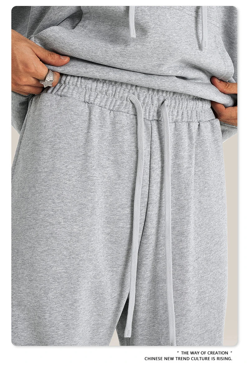 ZODF 2024 Autumn Winter Unisex Solid Sweatpants Heavyweight 440gsm Casual Loose Fit Sport Joggers HY0890