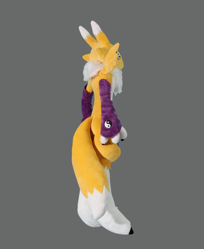 80CM Big Size Pokémon Renamon Plushies Cartoon Anime Stuffed Pillow Comfortable Soft Doll Cushion Children Toy Peluche Gift