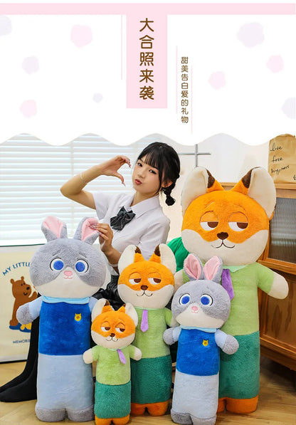 70/90/110cm Big Size Zoo Tropolis Nick Wilde Judith Laverne Hopps Disney Anime Plush Stuffed Doll Pillow Plushies Ornaments Gift