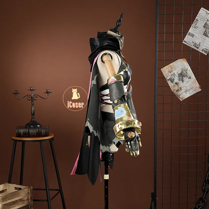 Genshin Impact Jahoda Cosplay Costume Wig Uniform Cloak Hat Glasses Headwear Outfit Halloween Party for Women Girls Props iCoser