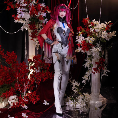 Wuthering Waves Lupa Cosplay Costume Wig Bodysuit Earrings Tail Headwear Halloween Party for Women Girls Carnival Props iCoser